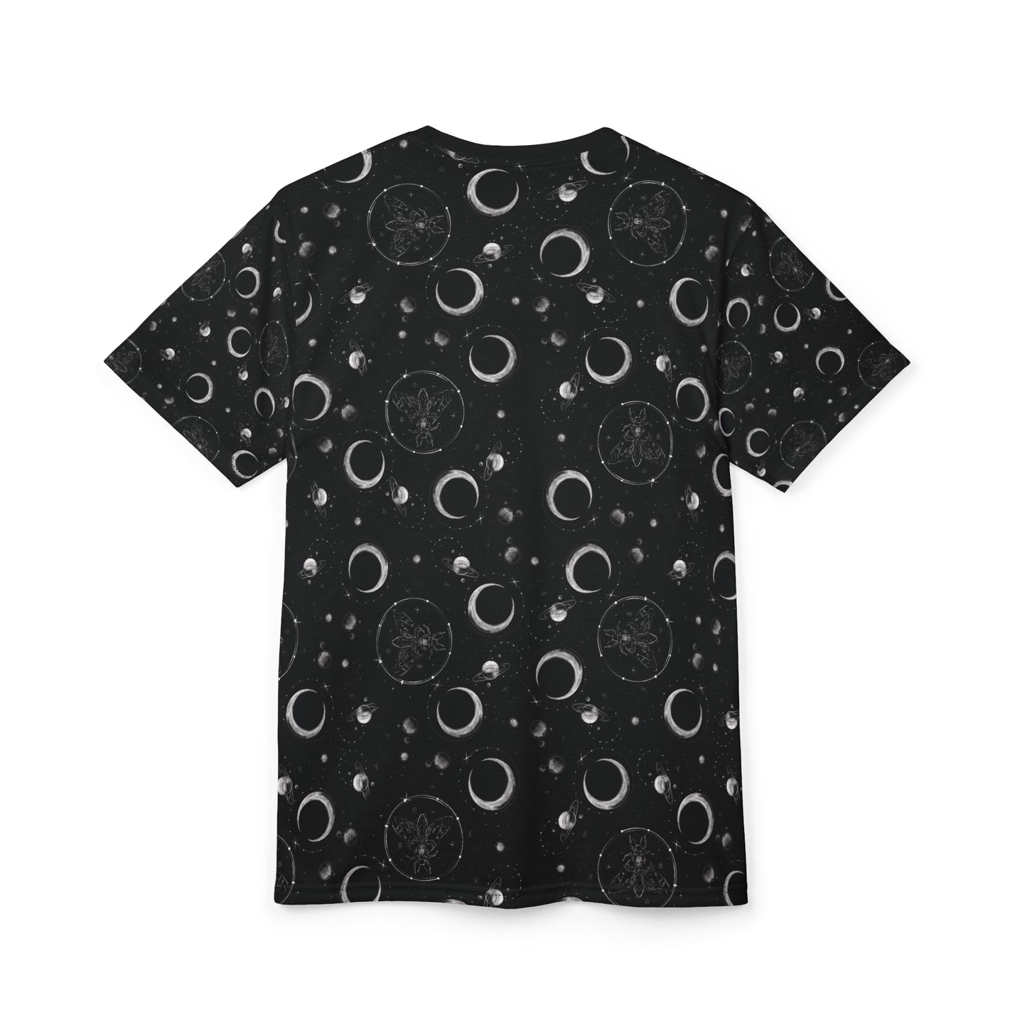 Celestial moon and moth tee