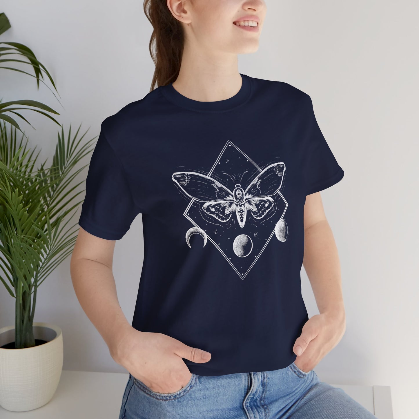 Moth and moon phases tee