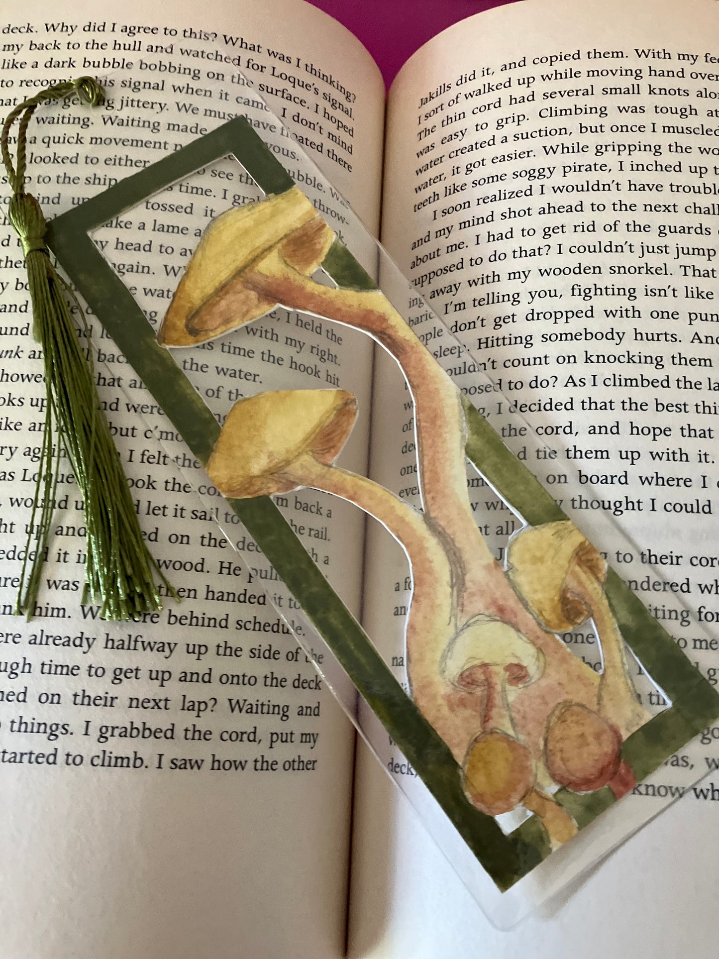 Family of Mushrooms- hand crafted bookmark
