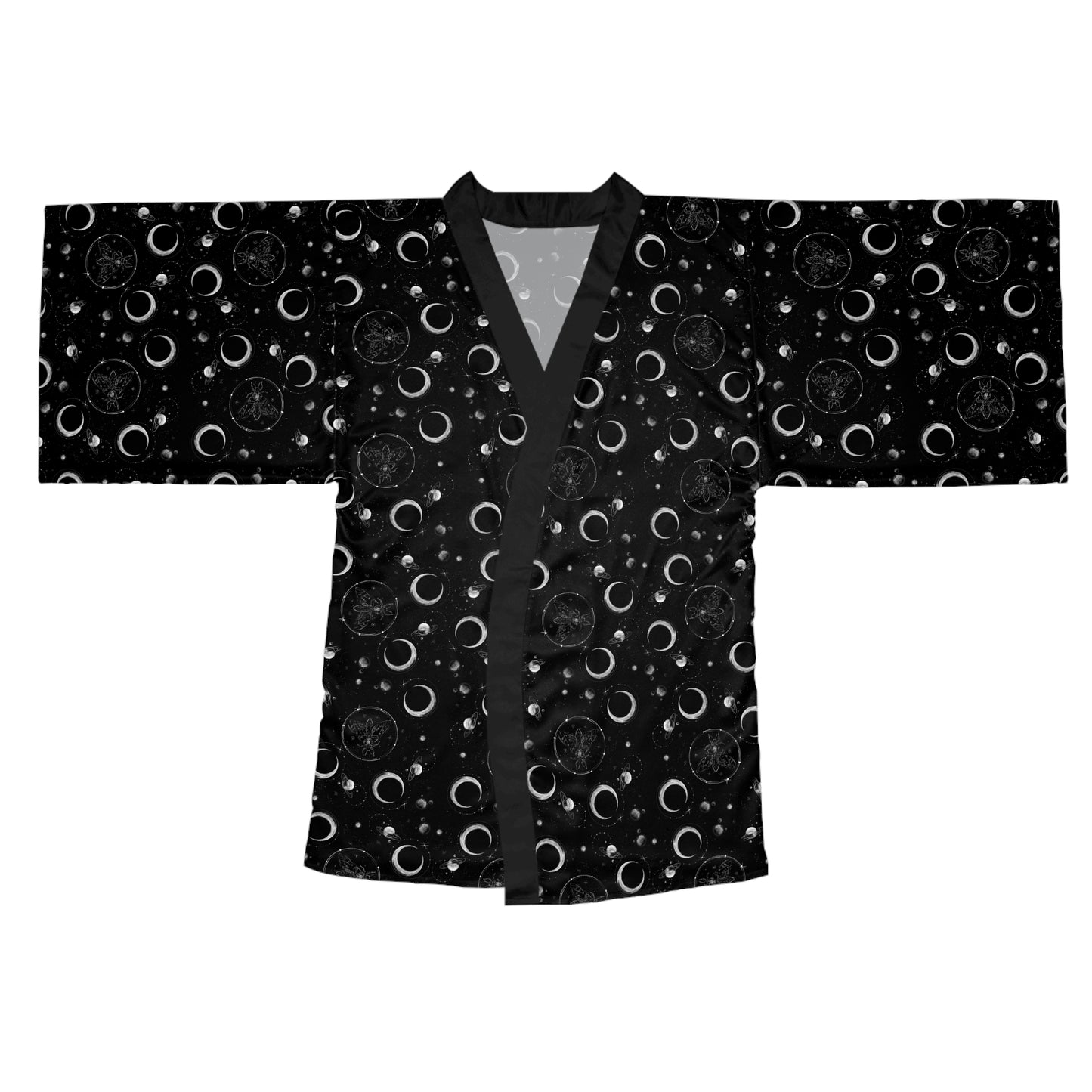Celestial moon and moth kimono