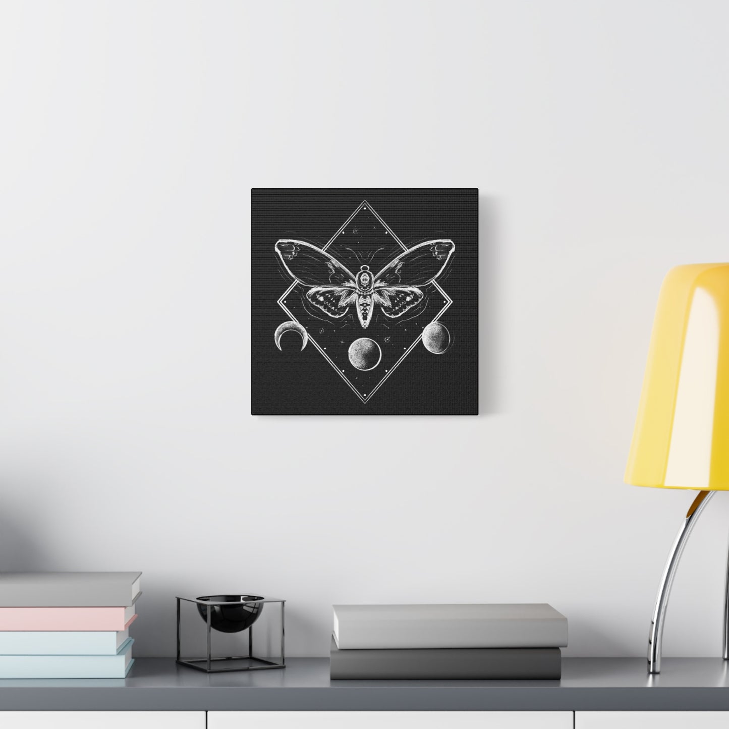 Moth & Moon Phases Matte Canvas