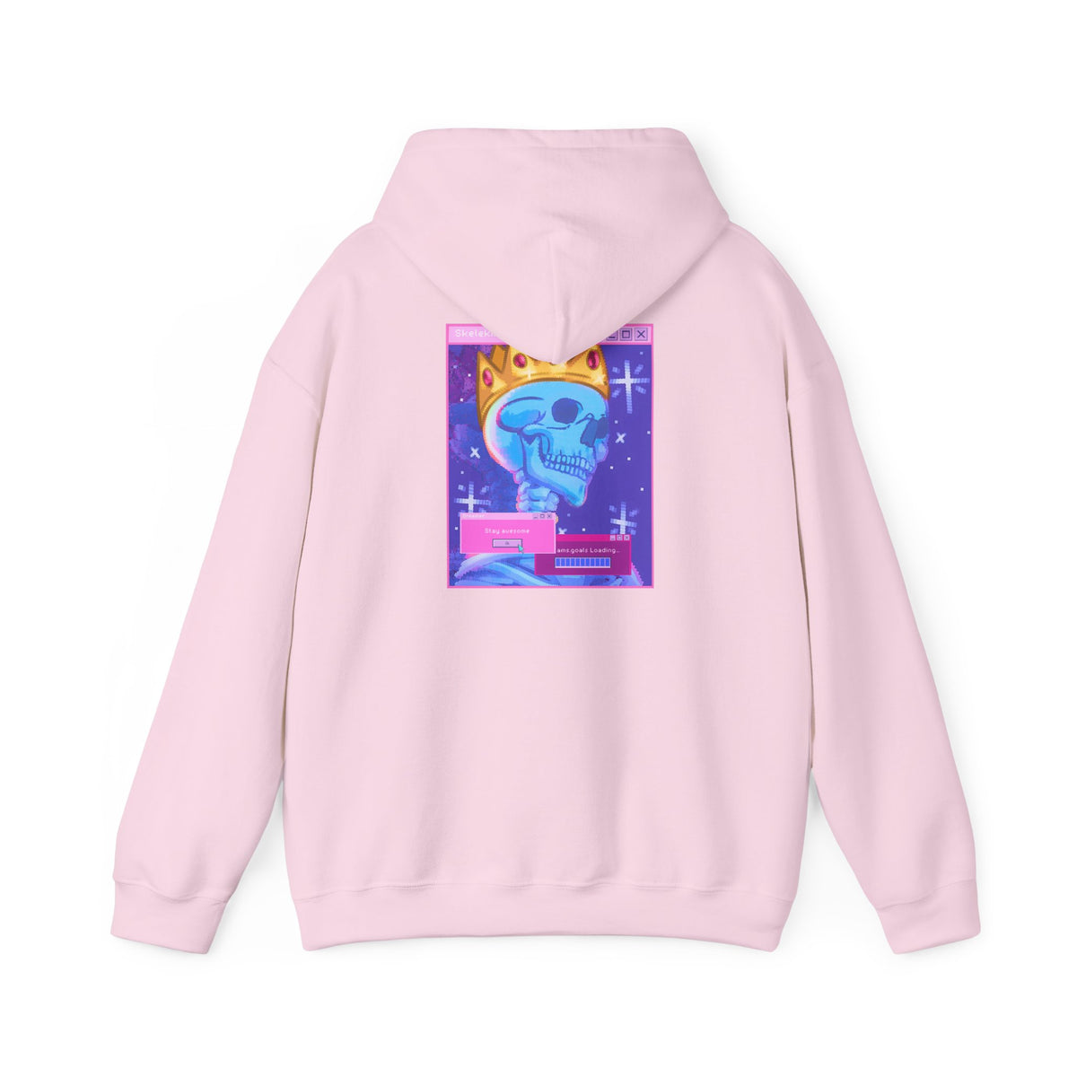 Stay awesome/feeling retro - Skelton king retro style hoodie
