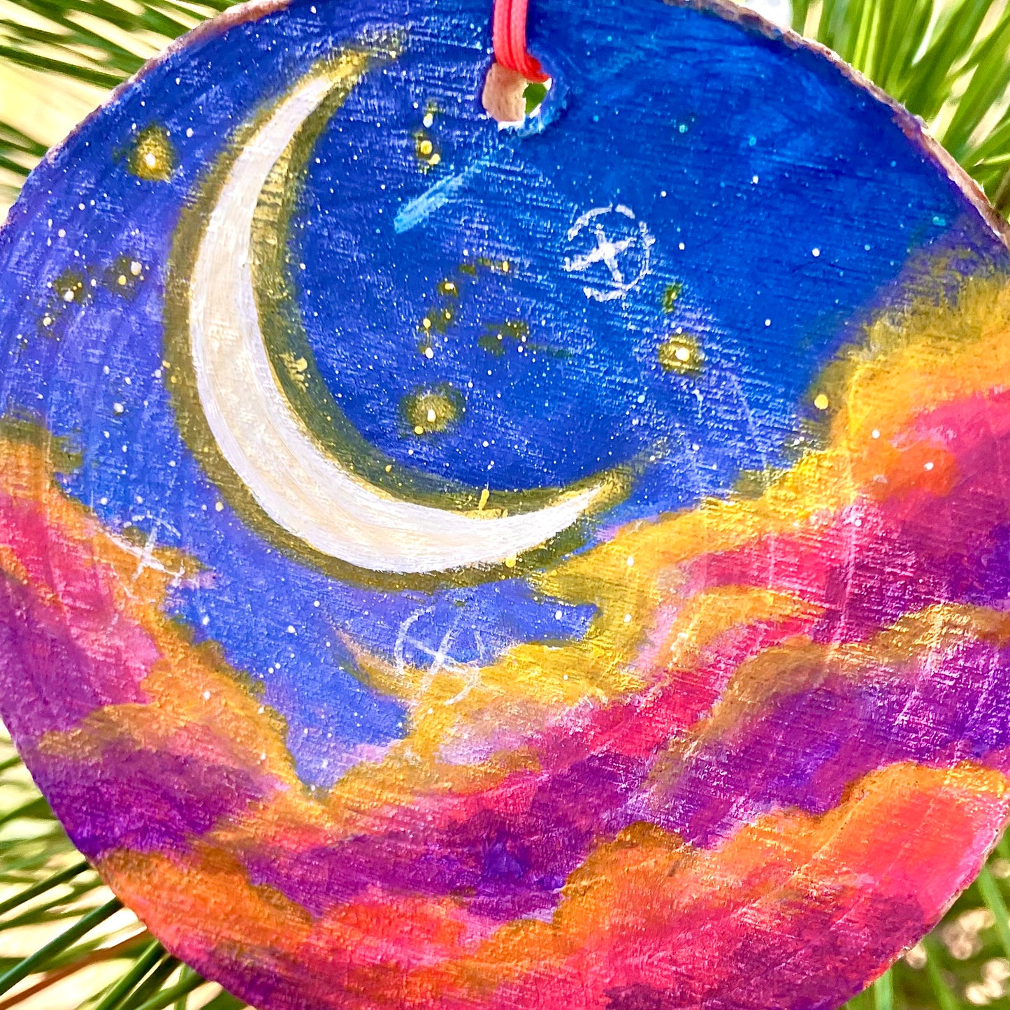 “The Mystical Moon” 🌙 hand painted Ornament