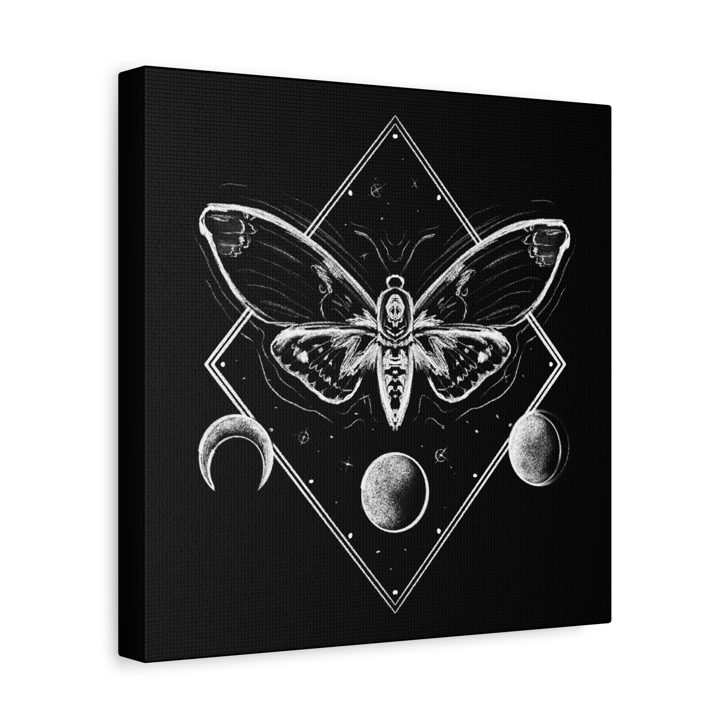 Moth & Moon Phases Matte Canvas