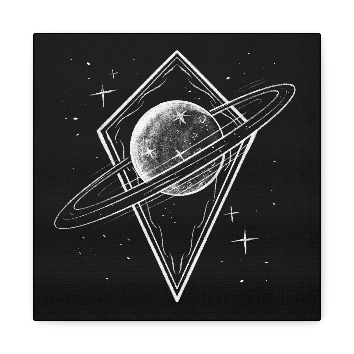 Celestial Planet Matte Canvas Print