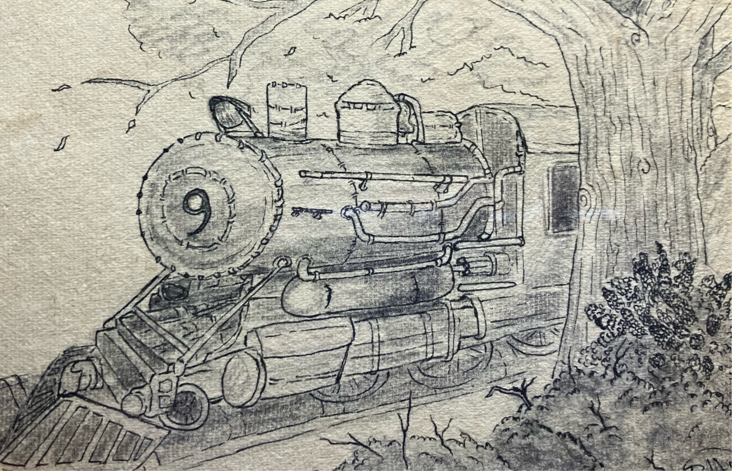 “The locomotive 9” collectible art