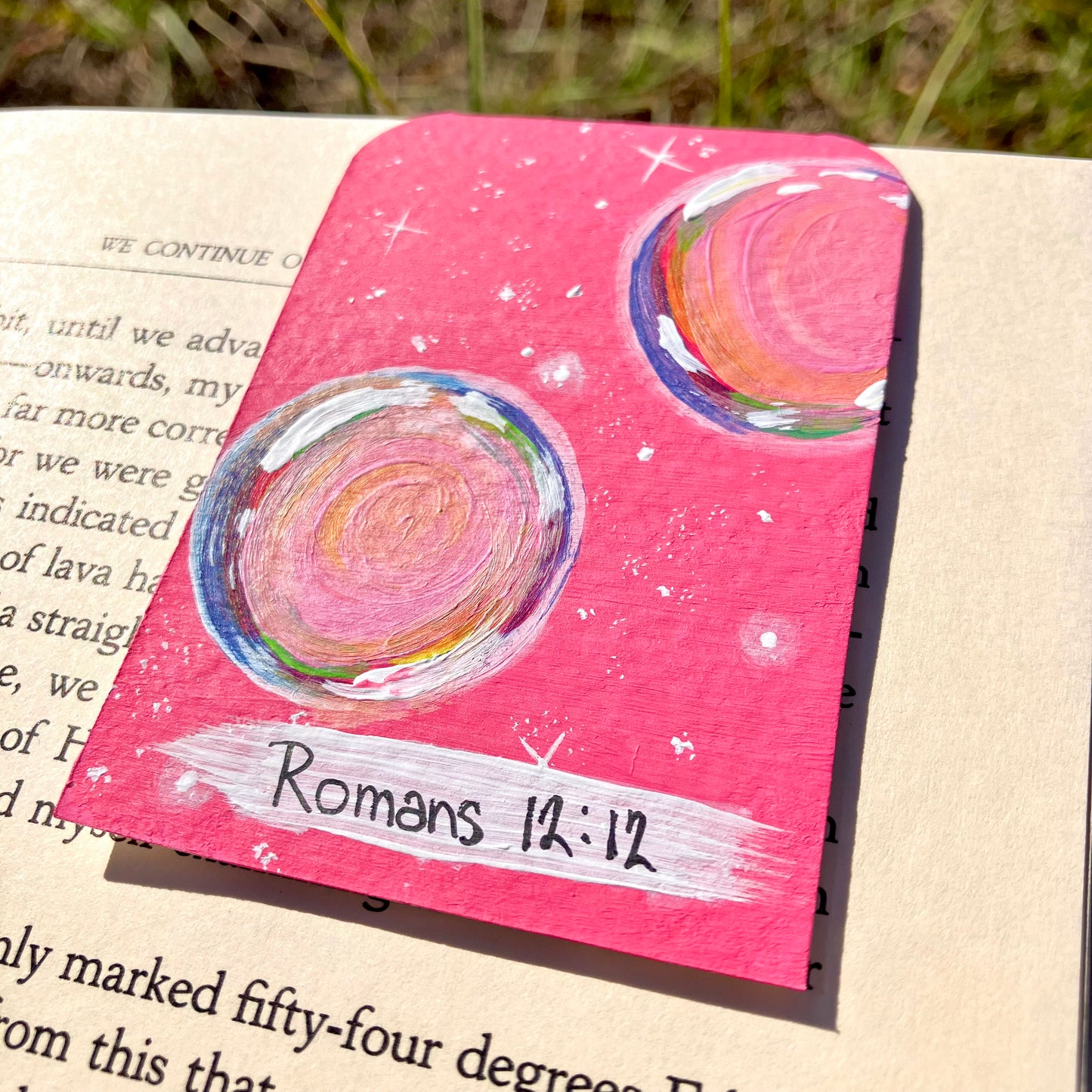 Romans12:12 Bubbles- Original Magnetic Bookmark