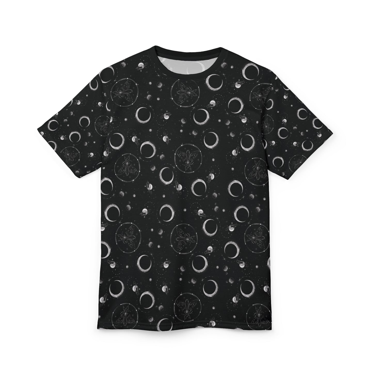 Celestial moon and moth tee