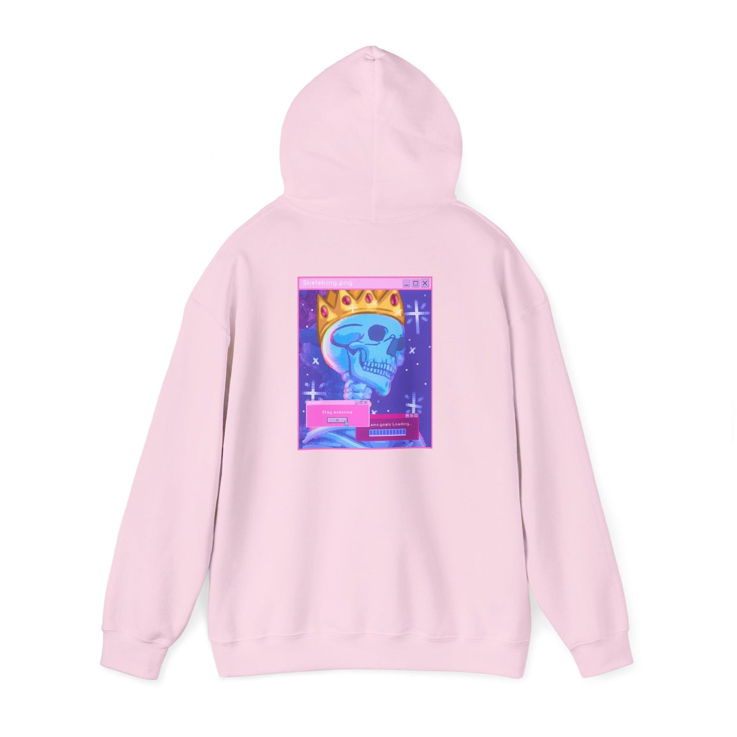 Stay awesome/feeling retro - Skelton king retro style hoodie
