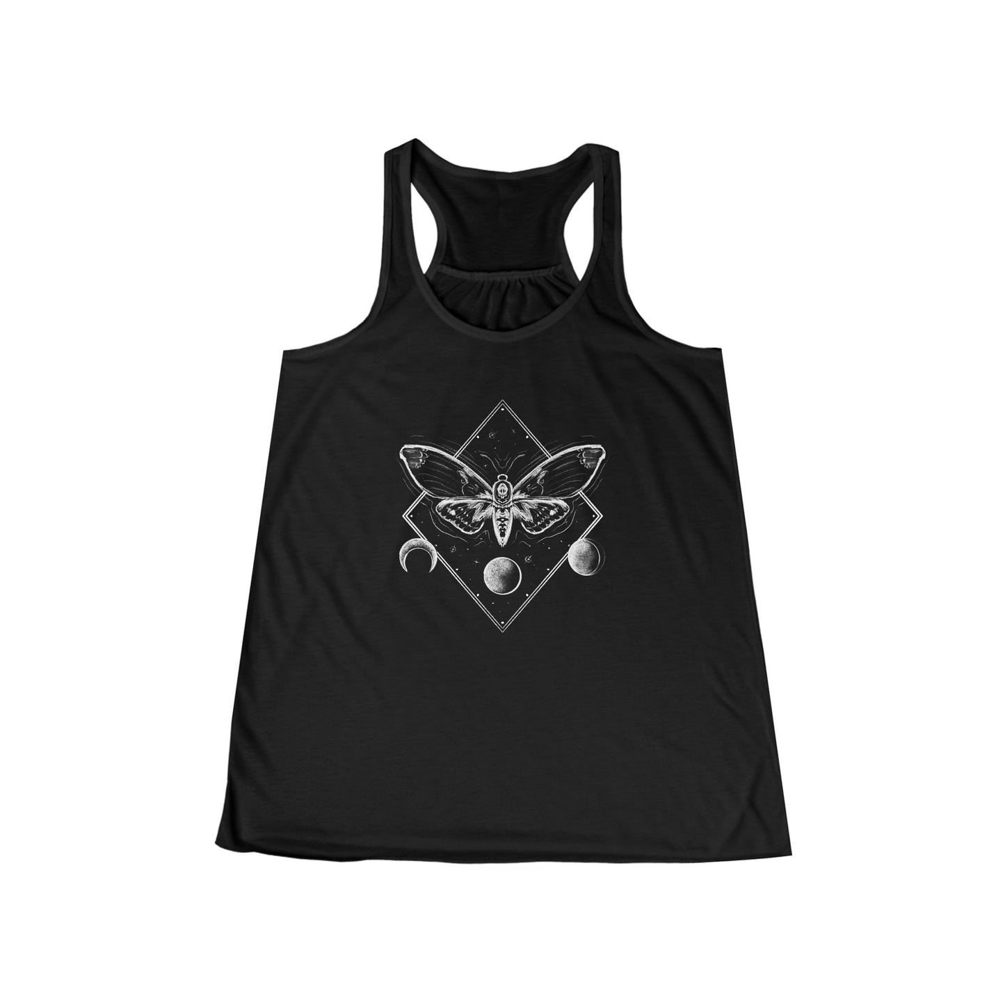 Death head moth and moon phase celestial - racer back tank top