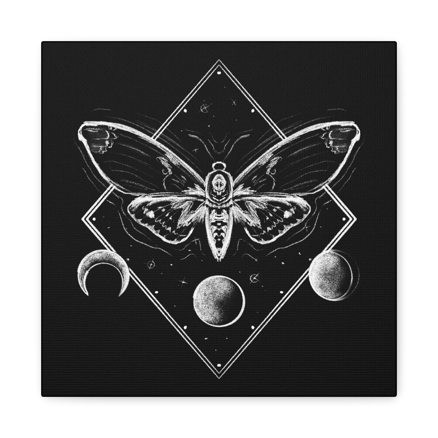 Moth & Moon Phases Matte Canvas