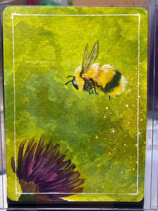 Pleasant Words - hand painted original ACEO collectible card