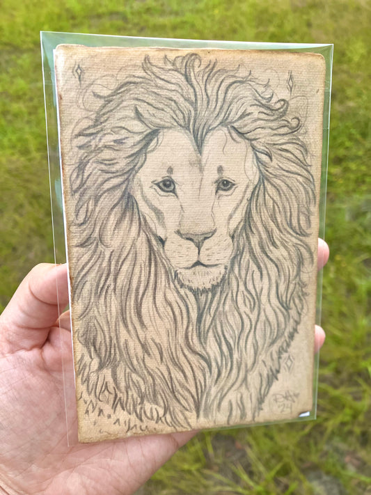 “His guidance” Lion art