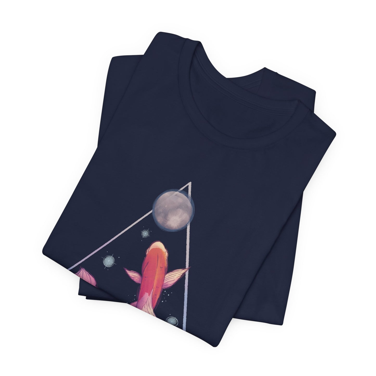 “Stay” koi fish n moon tee