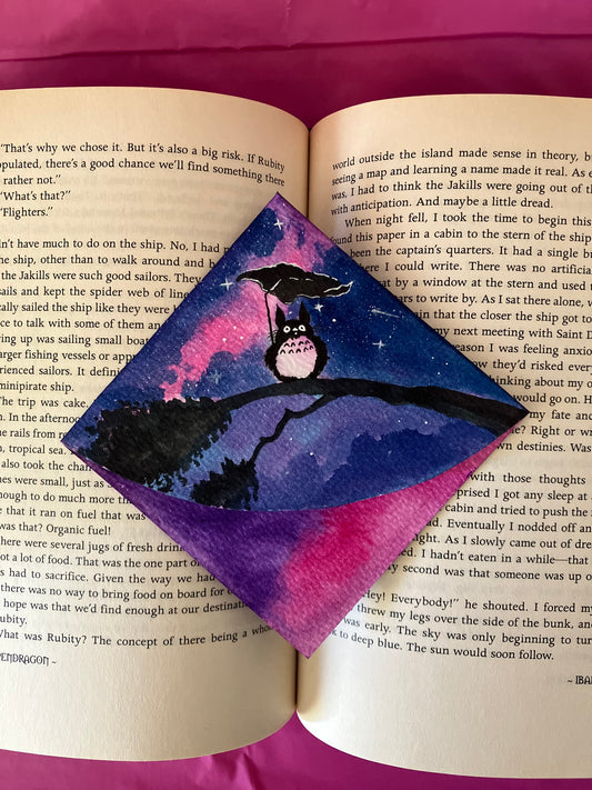 Totoro Inspired - Org HandPainted Corner Bookmark