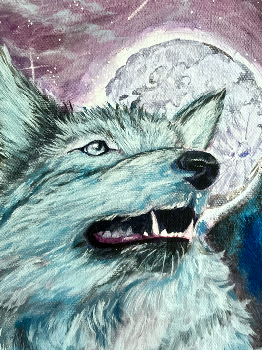 “Wolf Spirit” 8x10 painting