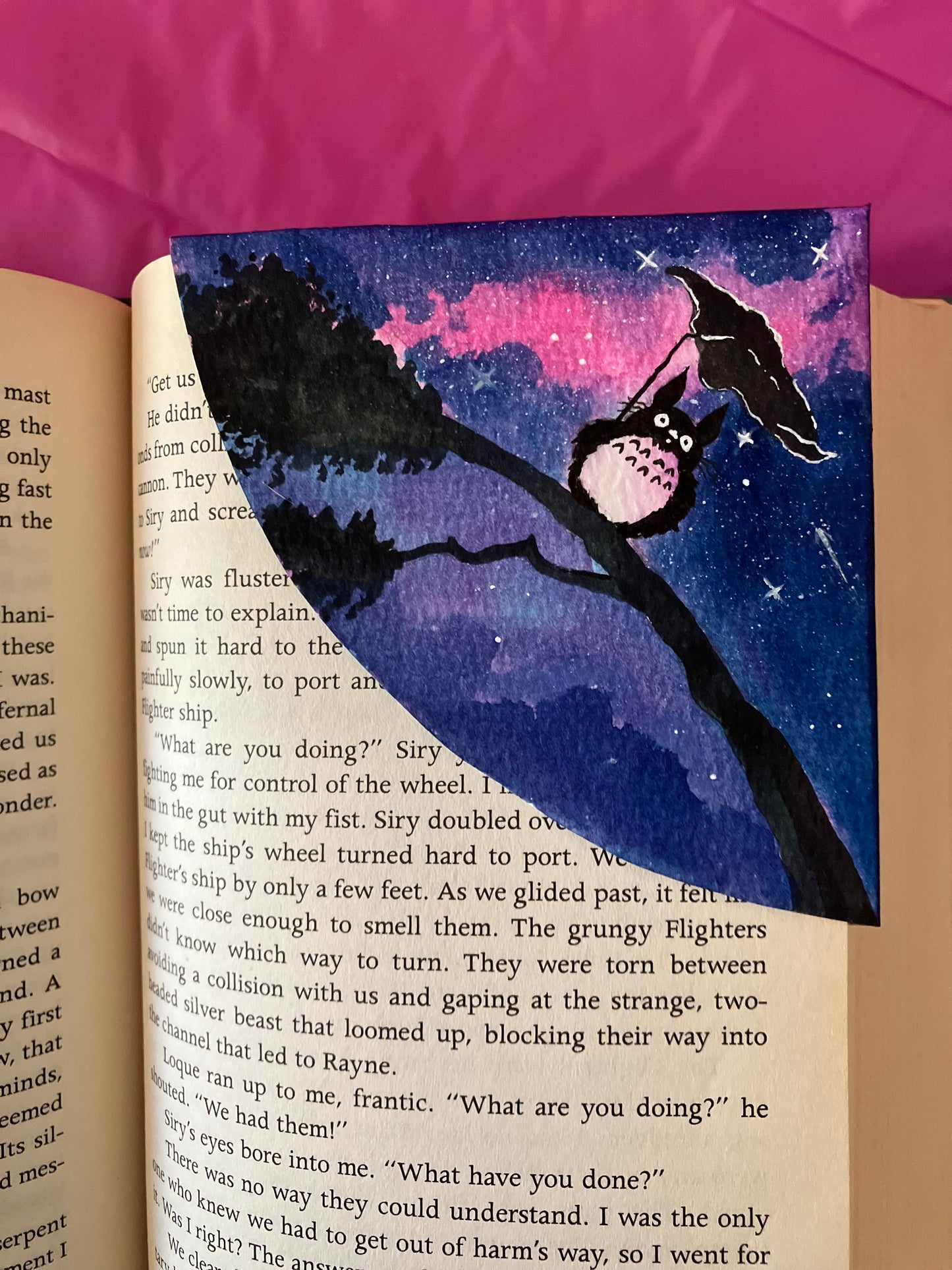 Totoro Inspired - Org HandPainted Corner Bookmark