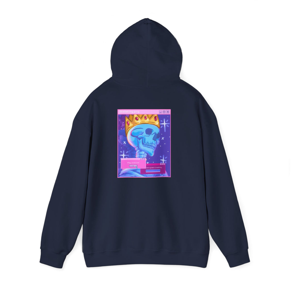 Stay awesome/feeling retro - Skelton king retro style hoodie