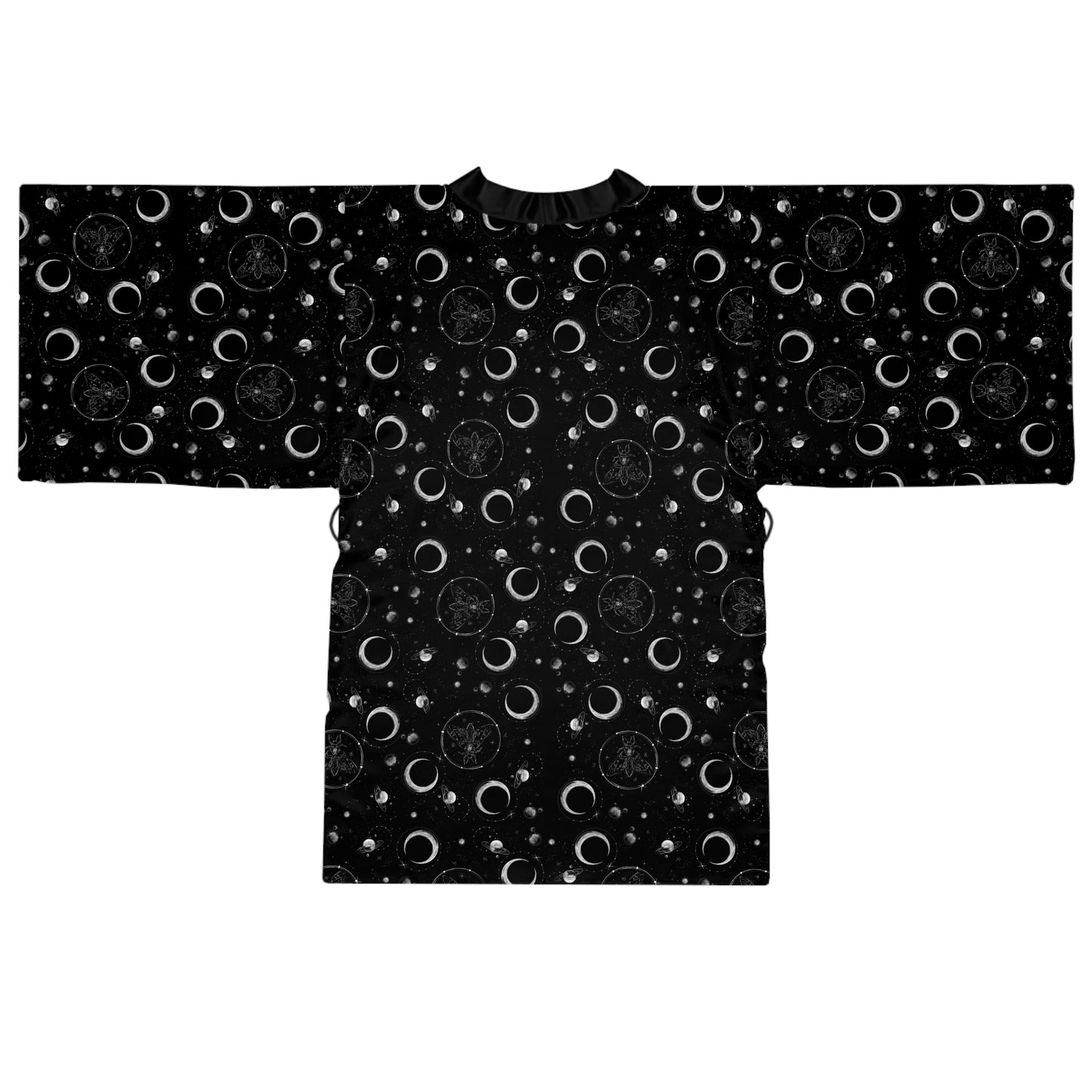 Celestial moon and moth kimono