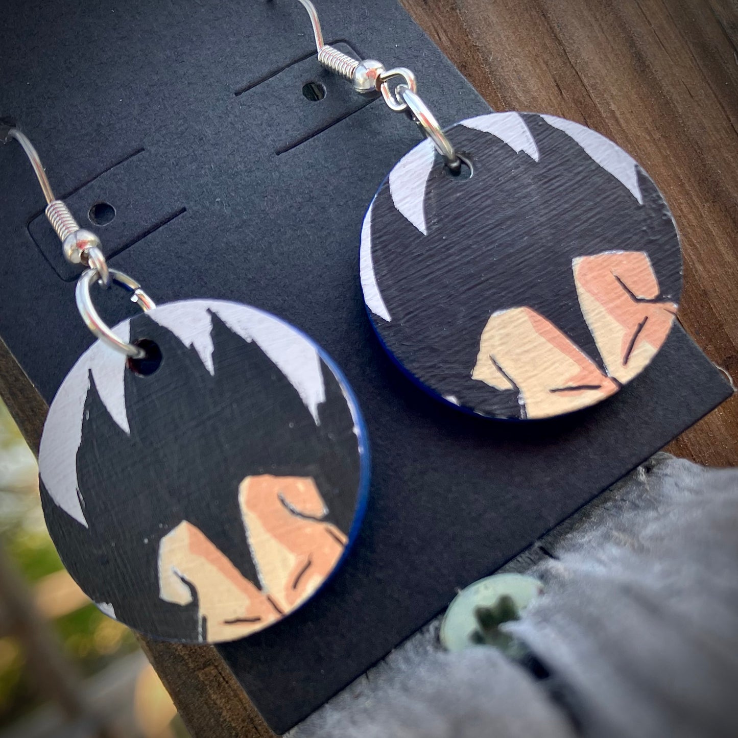 The Iconic Vegeta Hair - one of a kind hand painted Earrings