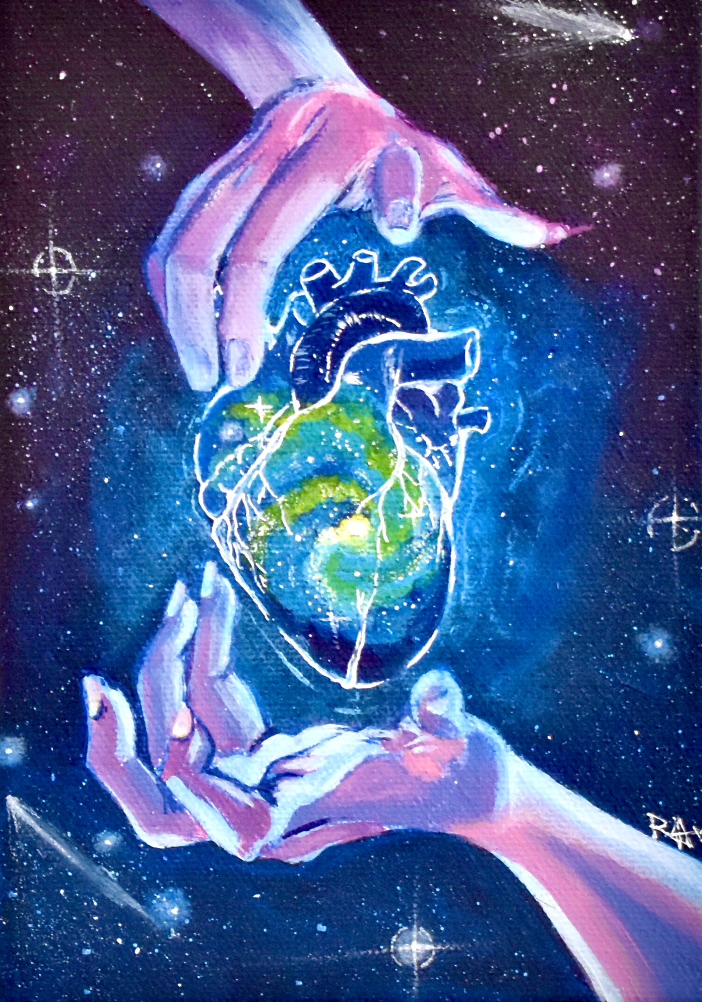 The Heart of God - Original 5x7 painting