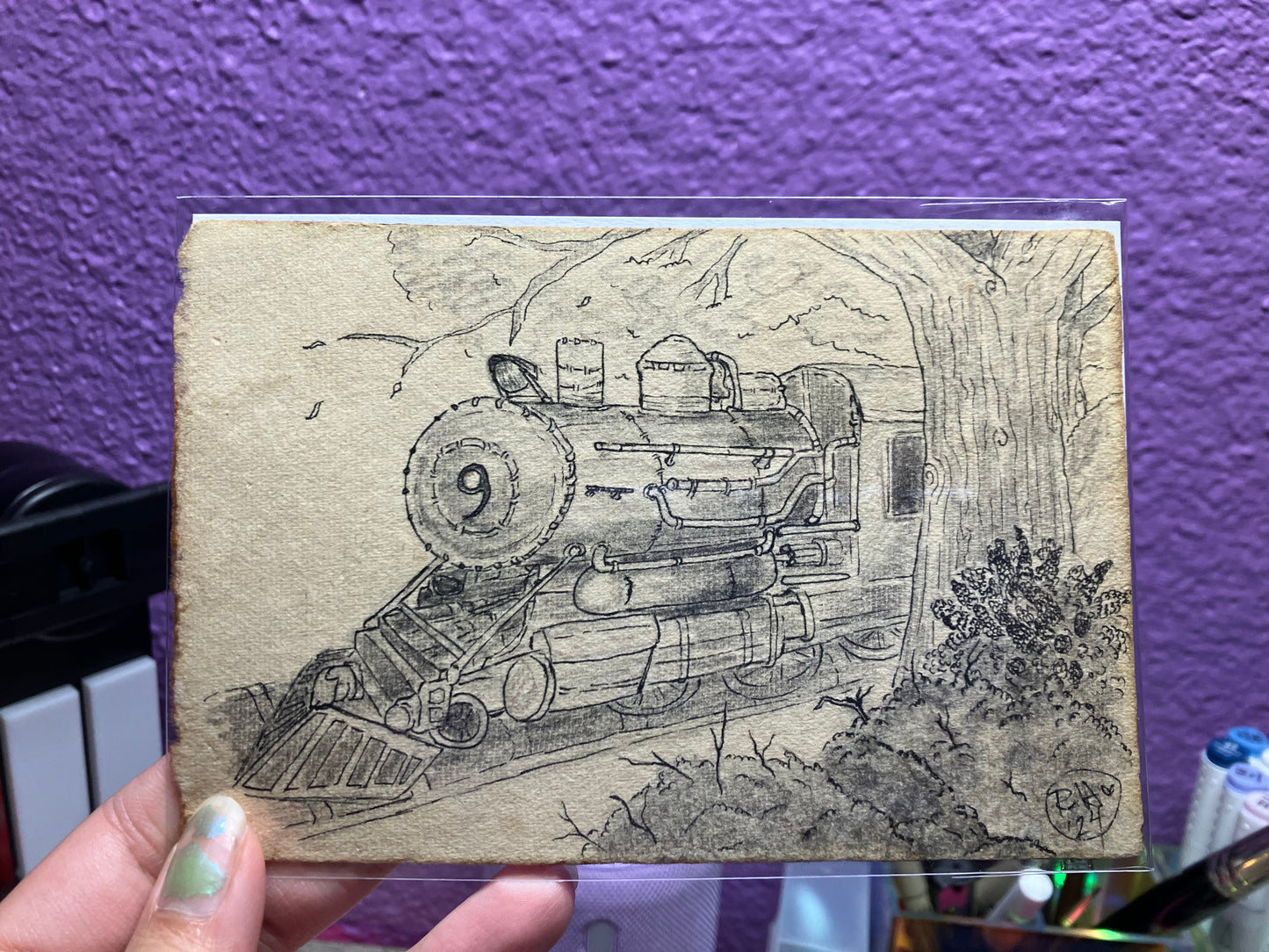 “The locomotive 9” collectible art