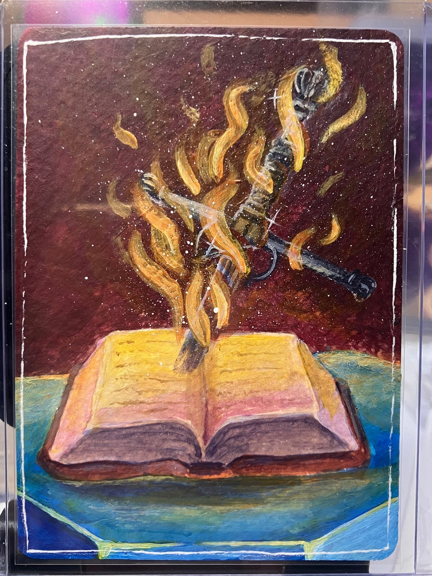 Sword of the Spirit- hand painted original ACEO collectible card