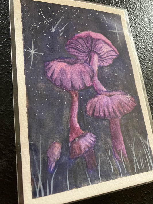 “ Celestial Amethyst Mushrooms” - original painting
