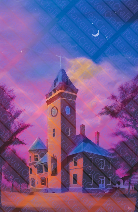 The historical Ware County Courthouse - Fine Art Print